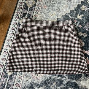 Abercrombie red and black plaid skort, S